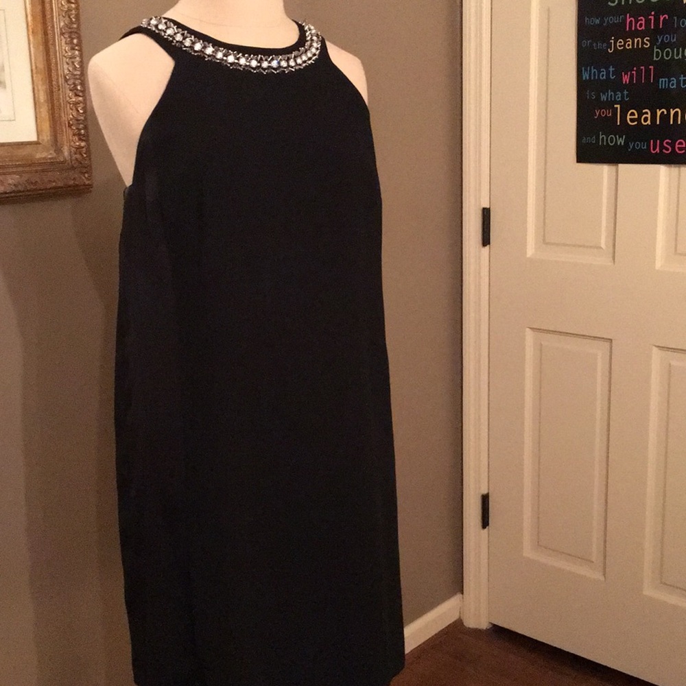 Rebecca taylor Jewel crusted neck with silk side